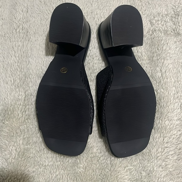 Black Ribbed Sandals - Picture 2 of 3